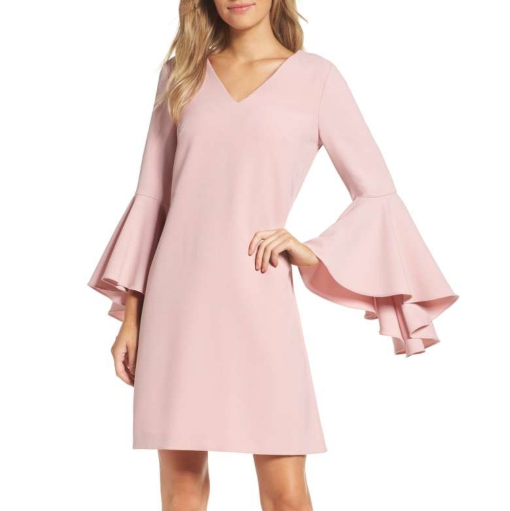 Eliza J Sheath Dress with Bell Sleeve
